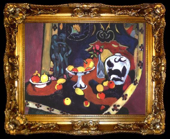 framed  Henri Matisse stilleben med krukor och frukt, ta009-2
